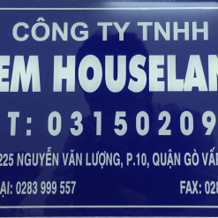 [Xưởng Mica] Bảng Hiệu Công Ty Kt 4000x600mm, Nền Xanh, Chữ Trắng Theo Yêu Cầu