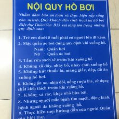 [Xưởng Mica] Bảng Mica Nội Quy + Khung Sắt Viềm Nhôm