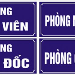 [Xưởng Mica] Bảng Mica phòng ban KT tiêu chuẩn 120x300mm, Nền xanh, Chữ trắng Theo Yêu Cầu